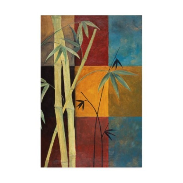 Trademark Fine Art Pablo Esteban 'Bamboo On Colored Squares' Canvas Art, 16x24 ALI46156-C1624GG
